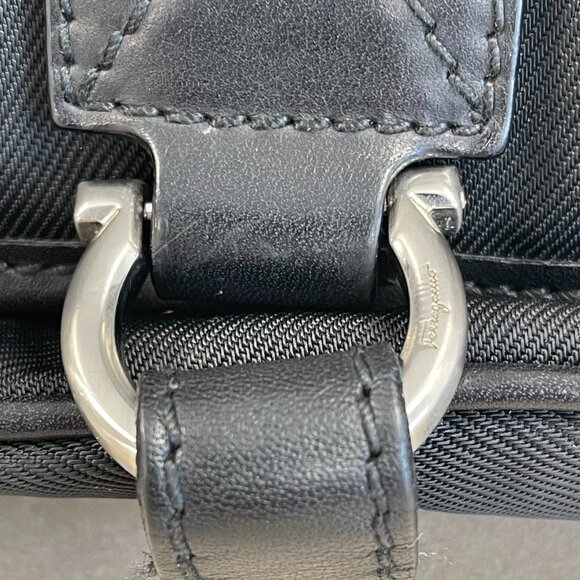 Salvatore Ferragamo Black Nylon Clutch Bag w/ Wristlet Strap - Preowned - Picture 5 of 14